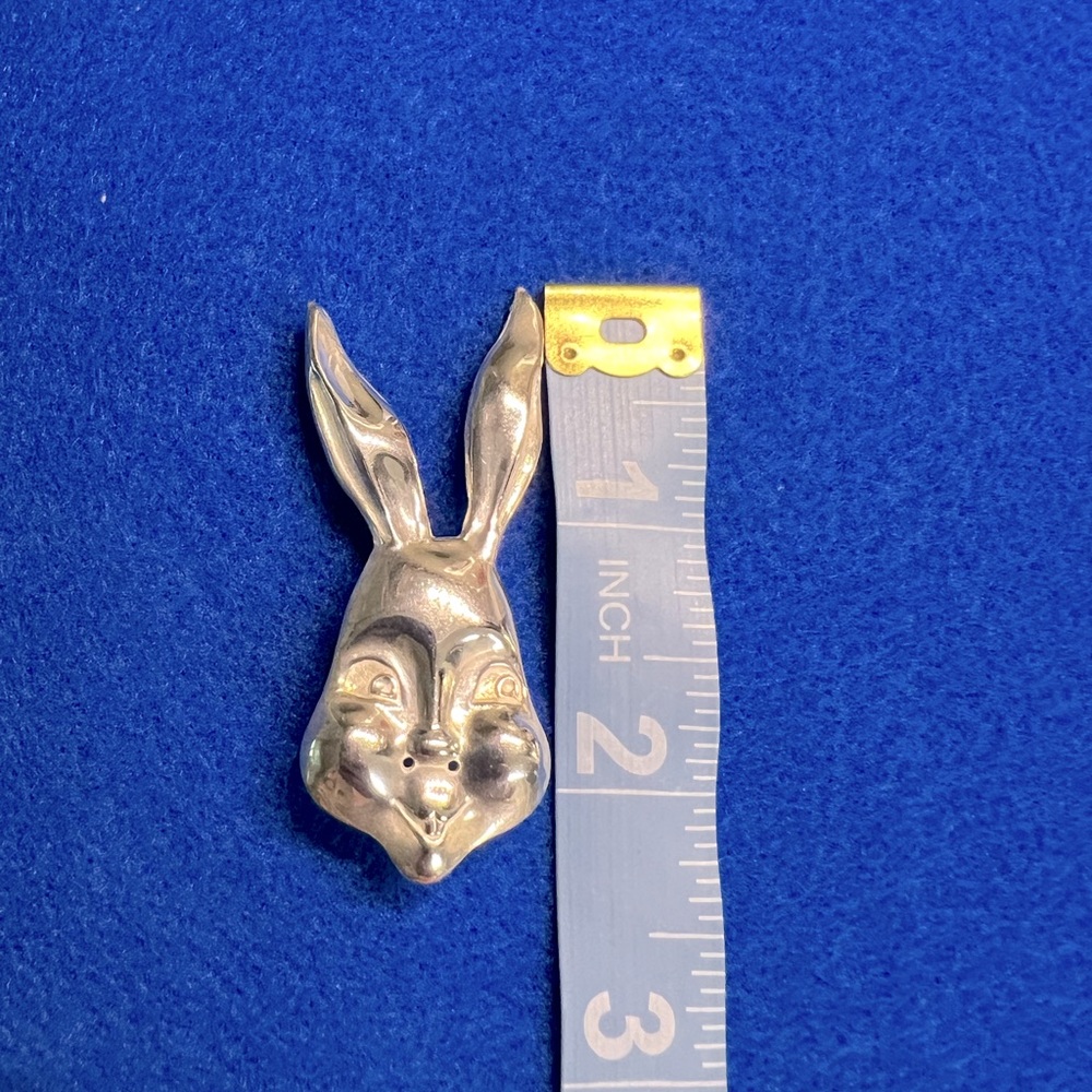 Lang Sterling Silver Vintage Smiling Rabbit Pin - Picture 9 of 10